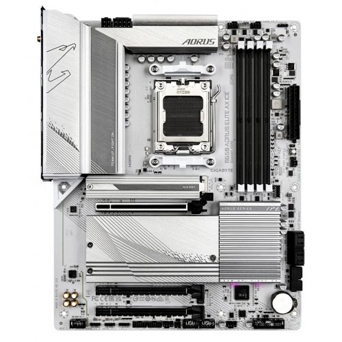 Уцінка материнська плата Gigabyte B650 AORUS ELITE AX ICE (sAM5, AMD B650) (Розкрита упаковка, 868084) купити в Україні: Київ, Львів, Хмельницький, Тернопіль, Івано-Франківськ | Перевірка сумісності, низька ціна, відгуки, характеристики від TELEMART фото
