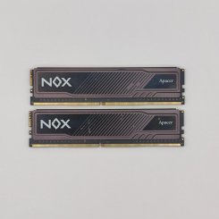 Озп Apacer DDR4 16GB (2x8GB) 3200Mhz NOX Black (AH4U16G32C28YMBAA-2) (Відновлено продавцем, 868240)