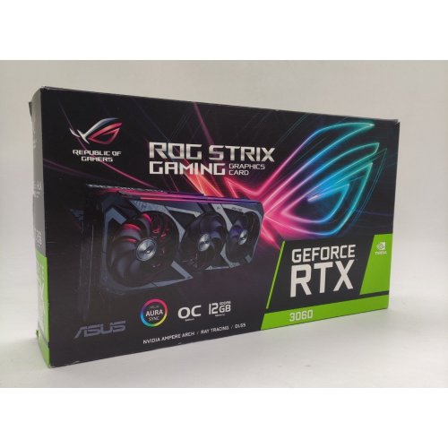 Відеокарта Asus ROG GeForce RTX 3060 STRIX OC 12288MB (ROG-STRIX-RTX3060-O12G-V2-GAMING) (Відновлено продавцем, 868242) купити в Україні: Київ, Львів, Хмельницький, Тернопіль, Івано-Франківськ | Перевірка сумісності, низька ціна, відгуки, характеристики від TELEMART фото