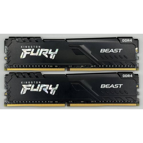 Озп Kingston DDR4 32GB (2x16GB) 3200Mhz FURY Beast Black (KF432C16BB1K2/32) (Відновлено продавцем, 868246) купити в Україні: Київ, Львів, Хмельницький, Тернопіль, Івано-Франківськ | Перевірка сумісності, низька ціна, відгуки, характеристики від TELEMART фото