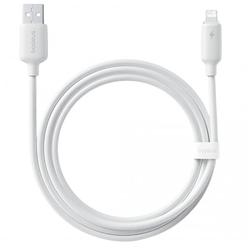 Кабель Baseus Foamed Silicone USB to Lightning 2.4A 1m (E0426901) White купить в Украине: Киев, Днепр, Харьков, Одесса  | Низкая цена, отзывы, характеристики от TELEMART фото