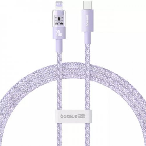 Кабель Baseus Gem Series USB Type-C to Lightning 20W 2m (P10373001511-01) Purple купити в Україні: Київ, Львів, Хмельницький, Тернопіль, Івано-Франківськ | Низька ціна, відгуки, характеристики від TELEMART фото
