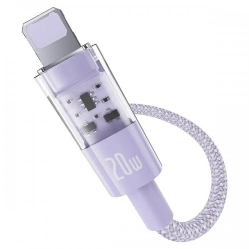 Кабель Baseus Gem Series USB Type-C to Lightning 20W 2m (P10373001511-01) Purple купити в Україні: Київ, Львів, Хмельницький, Тернопіль, Івано-Франківськ | Низька ціна, відгуки, характеристики від TELEMART фото