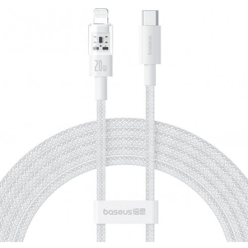 Кабель Baseus Gem Series USB Type-C to Lightning 20W 2m (P10373001211-01) White купити в Україні: Київ, Львів, Хмельницький, Тернопіль, Івано-Франківськ | Низька ціна, відгуки, характеристики від TELEMART фото