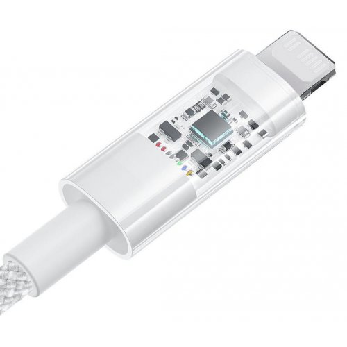 Кабель Baseus Gem Series USB Type-C to Lightning 20W 2m (P10373001211-01) White купити в Україні: Київ, Львів, Хмельницький, Тернопіль, Івано-Франківськ | Низька ціна, відгуки, характеристики від TELEMART фото