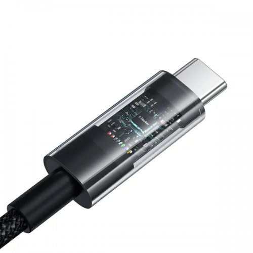 Кабель Baseus Gem Series USB Type-C to USB Type-C 100W 1m (P10373000111-00) Black купити в Україні: Київ, Львів, Хмельницький, Тернопіль, Івано-Франківськ | Низька ціна, відгуки, характеристики від TELEMART фото