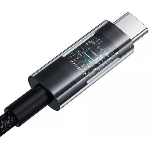 Кабель Baseus Gem Series USB Type-C to USB Type-C 100W 2m (P10373000111-01) Black купити в Україні: Київ, Львів, Хмельницький, Тернопіль, Івано-Франківськ | Низька ціна, відгуки, характеристики від TELEMART фото