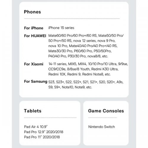 Кабель Baseus Gem Series USB Type-C to USB Type-C 100W 2m (P10373000111-01) Black купити в Україні: Київ, Львів, Хмельницький, Тернопіль, Івано-Франківськ | Низька ціна, відгуки, характеристики від TELEMART фото