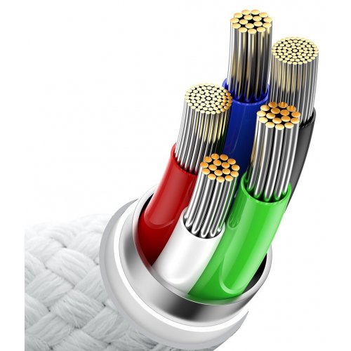 Кабель Baseus Glimmer Series USB Type-C to Lightning 20W 1m (CADH000002) White купити в Україні: Київ, Львів, Хмельницький, Тернопіль, Івано-Франківськ | Низька ціна, відгуки, характеристики від TELEMART фото
