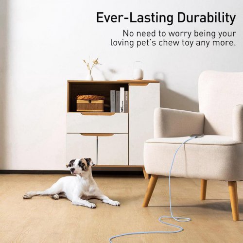 Кабель Baseus Jelly Liquid Silica Gel USB to Lightning 2.4A 2m (CAGD000103) Blue купити в Україні: Київ, Львів, Хмельницький, Тернопіль, Івано-Франківськ | Низька ціна, відгуки, характеристики від TELEMART фото