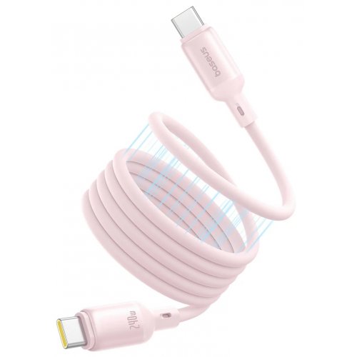 Кабель Baseus PicoGo Magnetic Liquid Silicone Series USB Type-C to USB Type-C 240W 1m (P10376800411-00) Pink купить в Украине: Киев, Днепр, Харьков, Одесса  | Низкая цена, отзывы, характеристики от TELEMART фото
