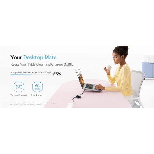 Кабель Baseus PicoGo Magnetic Liquid Silicone Series USB Type-C to USB Type-C 240W 1m (P10376800411-00) Pink купить в Украине: Киев, Днепр, Харьков, Одесса  | Низкая цена, отзывы, характеристики от TELEMART фото