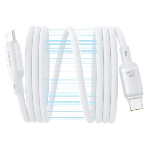 Кабель Baseus PicoGo Magnetic Liquid Silicone Series USB Type-C to USB Type-C 240W 1m (P10376800211-00) White купить в Украине: Киев, Днепр, Харьков, Одесса  | Низкая цена, отзывы, характеристики от TELEMART фото