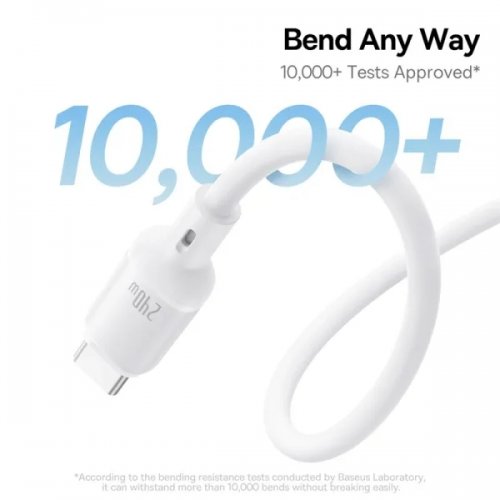 Кабель Baseus PicoGo Magnetic Liquid Silicone Series USB Type-C to USB Type-C 240W 1m (P10376800211-00) White купить в Украине: Киев, Днепр, Харьков, Одесса  | Низкая цена, отзывы, характеристики от TELEMART фото