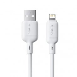 Кабель Baseus Silky Series USB to Lightning 2.4A 1m (P10377702213-00) White