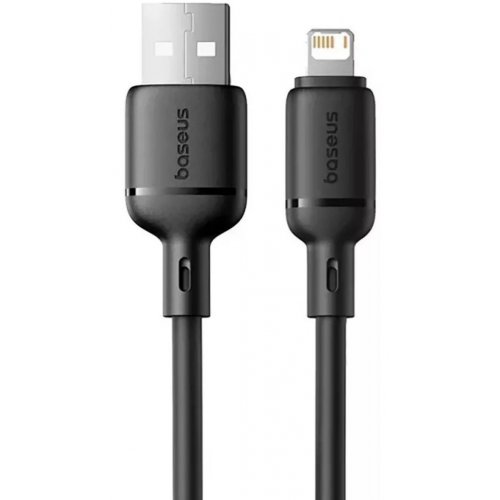 Кабель Baseus Silky Series USB to Lightning 2.4A 2m (P10377702113-01) Black купить в Украине: Киев, Днепр, Харьков, Одесса  | Низкая цена, отзывы, характеристики от TELEMART фото