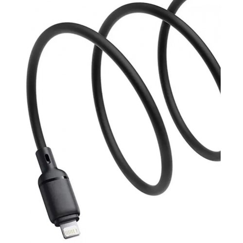 Кабель Baseus Silky Series USB to Lightning 2.4A 2m (P10377702113-01) Black купить в Украине: Киев, Днепр, Харьков, Одесса  | Низкая цена, отзывы, характеристики от TELEMART фото