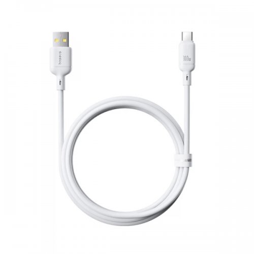 Кабель Baseus Silky Series USB to USB Type-C 100W 1m (P10377703213-00) White купити в Україні: Київ, Львів, Хмельницький, Тернопіль, Івано-Франківськ | Низька ціна, відгуки, характеристики від TELEMART фото