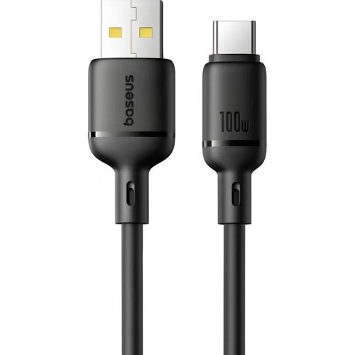 Кабель Baseus Silky Series USB to USB Type-C 100W 2m (P10377703113-01) Black купить в Украине: Киев, Днепр, Харьков, Одесса  | Низкая цена, отзывы, характеристики от TELEMART фото