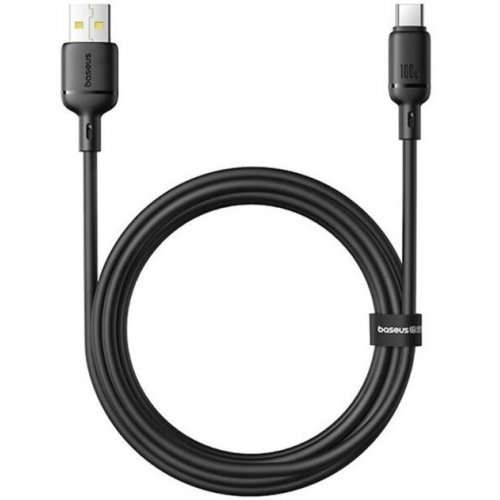 Кабель Baseus Silky Series USB to USB Type-C 100W 2m (P10377703113-01) Black купить в Украине: Киев, Днепр, Харьков, Одесса  | Низкая цена, отзывы, характеристики от TELEMART фото