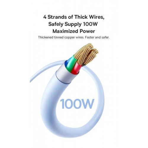 Кабель Baseus Silky Series USB to USB Type-C 100W 2m (P10377703113-01) Black купить в Украине: Киев, Днепр, Харьков, Одесса  | Низкая цена, отзывы, характеристики от TELEMART фото