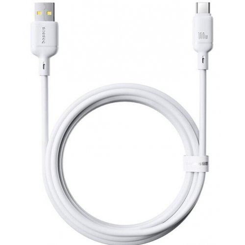 Кабель Baseus Silky Series USB to USB Type-C 100W 2m (P10377703213-01) White купить в Украине: Киев, Днепр, Харьков, Одесса  | Низкая цена, отзывы, характеристики от TELEMART фото