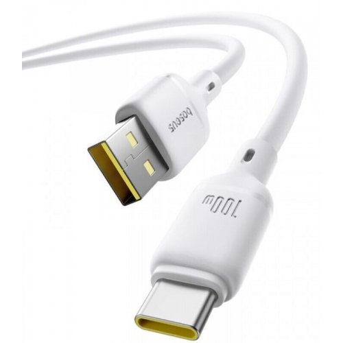 Кабель Baseus Silky Series USB to USB Type-C 100W 2m (P10377703213-01) White купить в Украине: Киев, Днепр, Харьков, Одесса  | Низкая цена, отзывы, характеристики от TELEMART фото