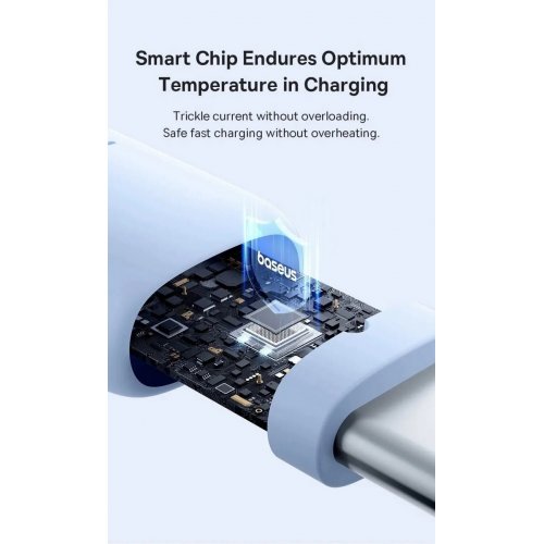 Кабель Baseus Silky Series USB to USB Type-C 100W 2m (P10377703213-01) White купить в Украине: Киев, Днепр, Харьков, Одесса  | Низкая цена, отзывы, характеристики от TELEMART фото