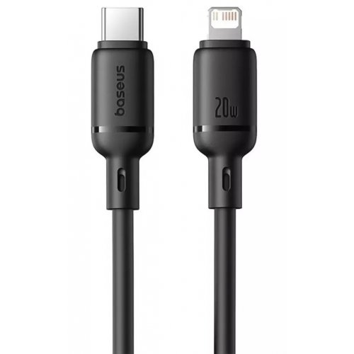 Кабель Baseus Silky Series USB Type-C to Lightning 20W 1m (P10377700113-00) Black купити в Україні: Київ, Львів, Хмельницький, Тернопіль, Івано-Франківськ | Низька ціна, відгуки, характеристики від TELEMART фото