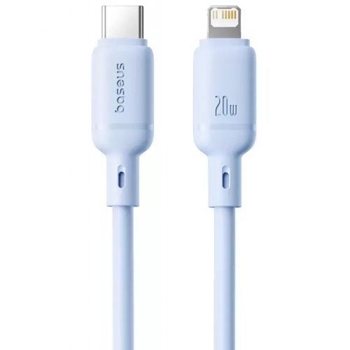 Кабель Baseus Silky Series USB Type-C to Lightning 20W 1m (P10377700313-00) Blue купить в Украине: Киев, Днепр, Харьков, Одесса  | Низкая цена, отзывы, характеристики от TELEMART фото