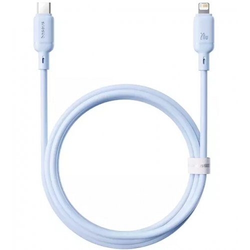 Кабель Baseus Silky Series USB Type-C to Lightning 20W 1m (P10377700313-00) Blue купить в Украине: Киев, Днепр, Харьков, Одесса  | Низкая цена, отзывы, характеристики от TELEMART фото