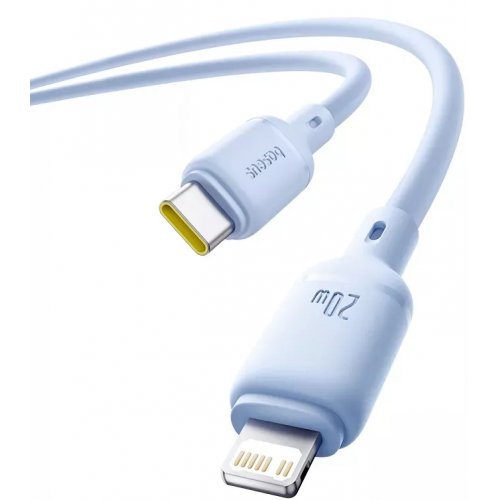 Кабель Baseus Silky Series USB Type-C to Lightning 20W 1m (P10377700313-00) Blue купить в Украине: Киев, Днепр, Харьков, Одесса  | Низкая цена, отзывы, характеристики от TELEMART фото