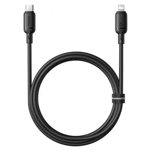 Кабель Baseus Silky Series USB Type-C to Lightning 20W 2m (P10377700113-01) Black купить в Украине: Киев, Днепр, Харьков, Одесса  | Низкая цена, отзывы, характеристики от TELEMART фото
