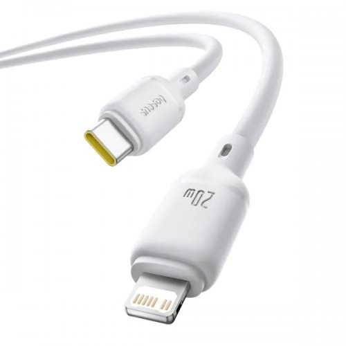 Кабель Baseus Silky Series USB Type-C to Lightning 20W 2m (P10377700213-01) White купить в Украине: Киев, Днепр, Харьков, Одесса  | Низкая цена, отзывы, характеристики от TELEMART фото