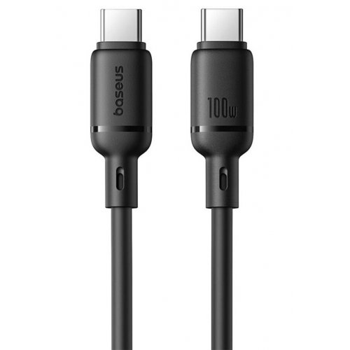 Кабель Baseus Silky Series USB Type-C to USB Type-C 100W 1m (P10377704113-00) Black купить в Украине: Киев, Днепр, Харьков, Одесса  | Низкая цена, отзывы, характеристики от TELEMART фото
