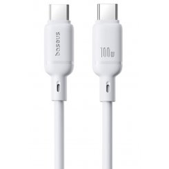Кабель Baseus Silky Series USB Type-C to USB Type-C 100W 1m (P10377704213-00) White