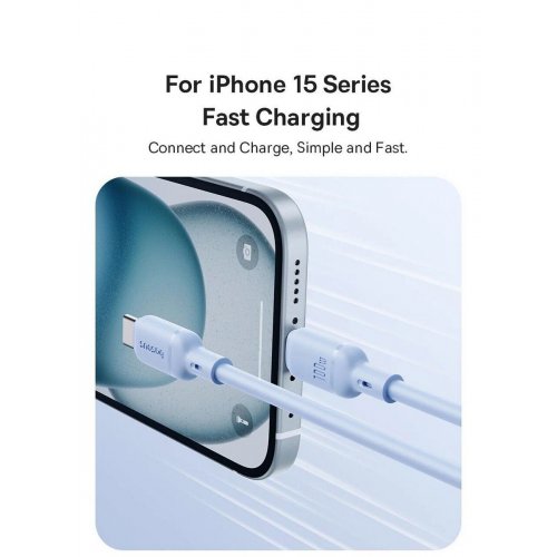 Кабель Baseus Silky Series USB Type-C to USB Type-C 100W 2m (P10377704213-01) White купити в Україні: Київ, Львів, Хмельницький, Тернопіль, Івано-Франківськ | Низька ціна, відгуки, характеристики від TELEMART фото