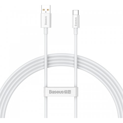 Кабель Baseus Superior Series USB to USB Type-C 100W 2m (P10320102214-03) White купити в Україні: Київ, Львів, Хмельницький, Тернопіль, Івано-Франківськ | Низька ціна, відгуки, характеристики від TELEMART фото