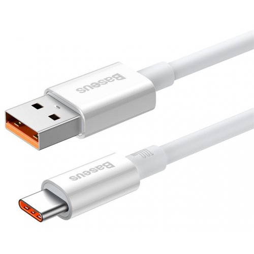 Кабель Baseus Superior Series USB to USB Type-C 100W 2m (P10320102214-03) White купити в Україні: Київ, Львів, Хмельницький, Тернопіль, Івано-Франківськ | Низька ціна, відгуки, характеристики від TELEMART фото