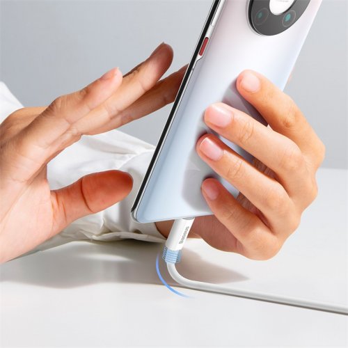 Кабель Baseus Superior Series USB to USB Type-C 100W 2m (P10320102214-03) White купити в Україні: Київ, Львів, Хмельницький, Тернопіль, Івано-Франківськ | Низька ціна, відгуки, характеристики від TELEMART фото