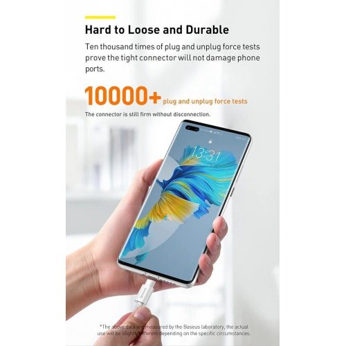 Кабель Baseus Superior Series USB to USB Type-C 100W 2m (P10320102214-03) White купити в Україні: Київ, Львів, Хмельницький, Тернопіль, Івано-Франківськ | Низька ціна, відгуки, характеристики від TELEMART фото