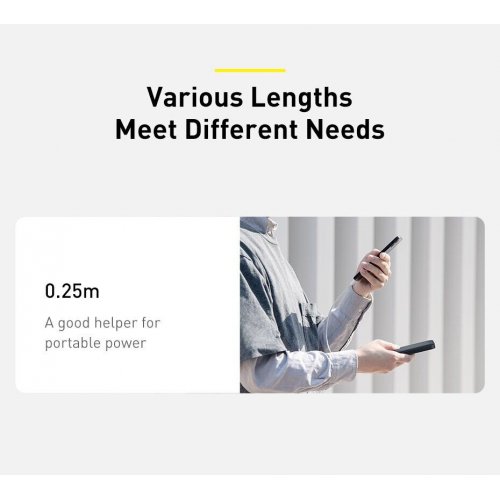 Кабель Baseus Superior Series USB to Lightning 2.4A 0.25m (CALYS-02) White купити в Україні: Київ, Львів, Хмельницький, Тернопіль, Івано-Франківськ | Низька ціна, відгуки, характеристики від TELEMART фото