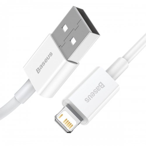 Кабель Baseus Superior Series USB to Lightning 2.4A 1.5m (CALYS-B02) White купити в Україні: Київ, Львів, Хмельницький, Тернопіль, Івано-Франківськ | Низька ціна, відгуки, характеристики від TELEMART фото