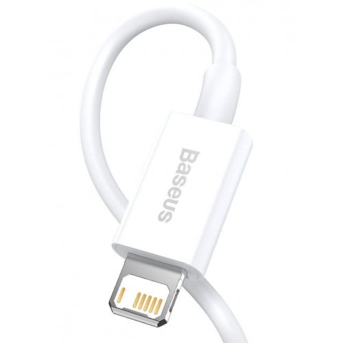 Кабель Baseus Superior Series USB to Lightning 2.4A 1.5m (CALYS-B02) White купити в Україні: Київ, Львів, Хмельницький, Тернопіль, Івано-Франківськ | Низька ціна, відгуки, характеристики від TELEMART фото