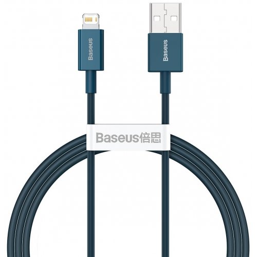 Кабель Baseus Superior Series USB to Lightning 2.4A 1m (CALYS-A03) Blue купити в Україні: Київ, Львів, Хмельницький, Тернопіль, Івано-Франківськ | Низька ціна, відгуки, характеристики від TELEMART фото