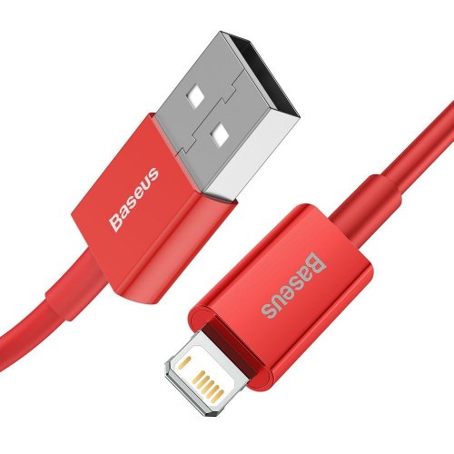 Кабель Baseus Superior Series USB to Lightning 2.4A 1m (CALYS-A09) Red купити в Україні: Київ, Львів, Хмельницький, Тернопіль, Івано-Франківськ | Низька ціна, відгуки, характеристики від TELEMART фото
