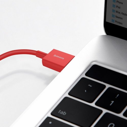 Кабель Baseus Superior Series USB to Lightning 2.4A 1m (CALYS-A09) Red купити в Україні: Київ, Львів, Хмельницький, Тернопіль, Івано-Франківськ | Низька ціна, відгуки, характеристики від TELEMART фото