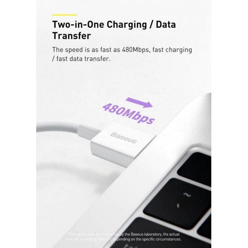 Кабель Baseus Superior Series USB to USB Type-C 66W 1m (CATYS-01) Black купить в Украине: Киев, Днепр, Харьков, Одесса  | Низкая цена, отзывы, характеристики от TELEMART фото