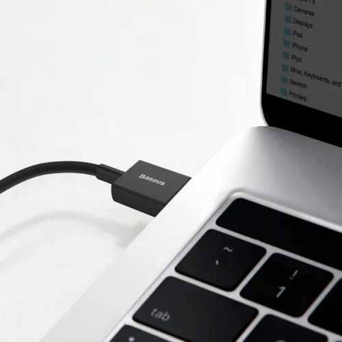 Кабель Baseus Superior Series USB to USB Type-C 66W 2m (CATYS-A01) Black купити в Україні: Київ, Львів, Хмельницький, Тернопіль, Івано-Франківськ | Низька ціна, відгуки, характеристики від TELEMART фото