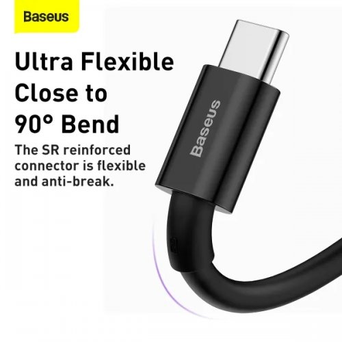 Кабель Baseus Superior Series USB to USB Type-C 66W 2m (CATYS-A01) Black купити в Україні: Київ, Львів, Хмельницький, Тернопіль, Івано-Франківськ | Низька ціна, відгуки, характеристики від TELEMART фото